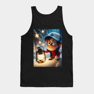 Unveiling Enigmatic Holiday Magic: Gravity Falls Christmas Art for Iconic Festive Designs! Tank Top